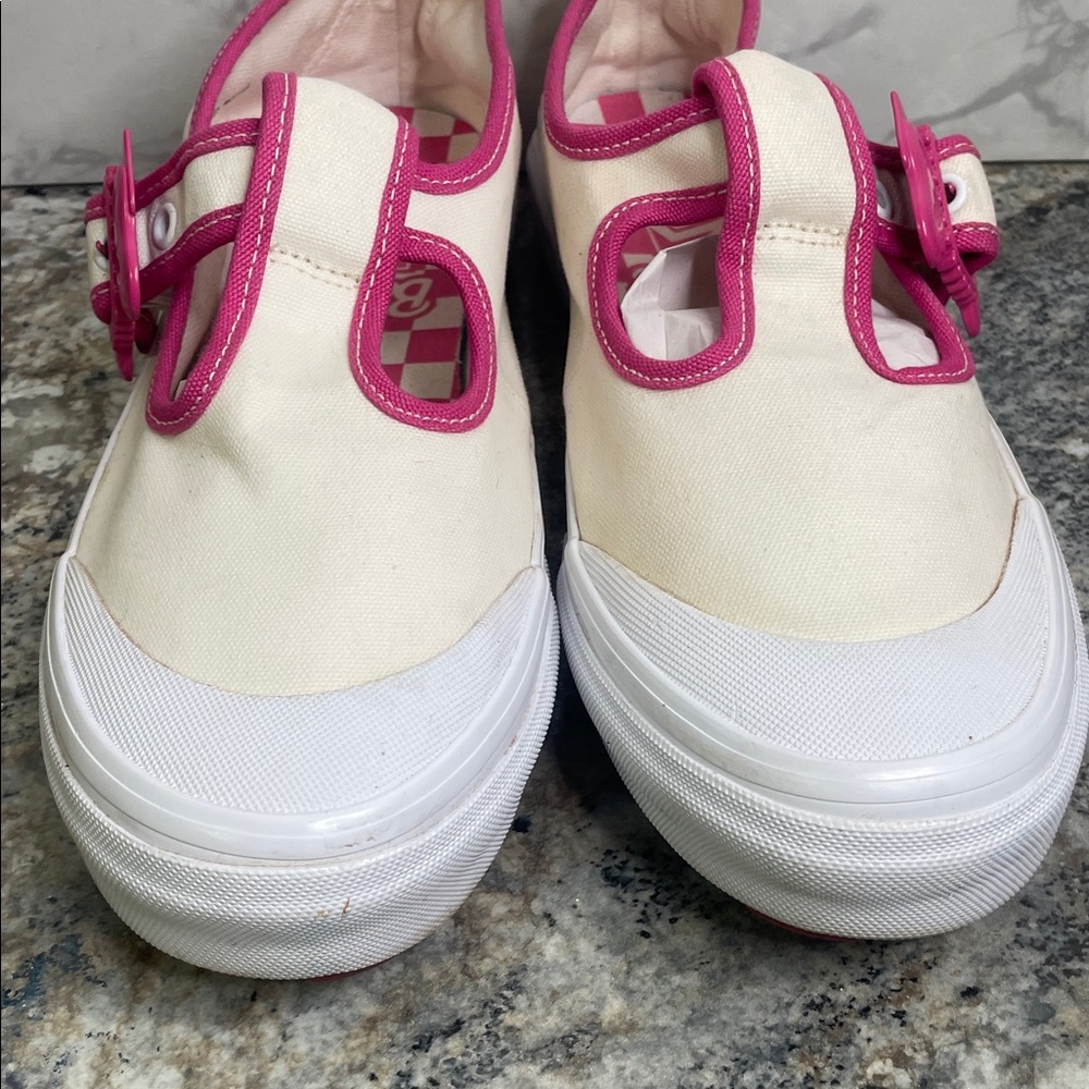 Vans X Barbie Style Mary Jane Skate 93 DX “White Pink” Sneaker Women’s Size 11 - Picture 8 of 9